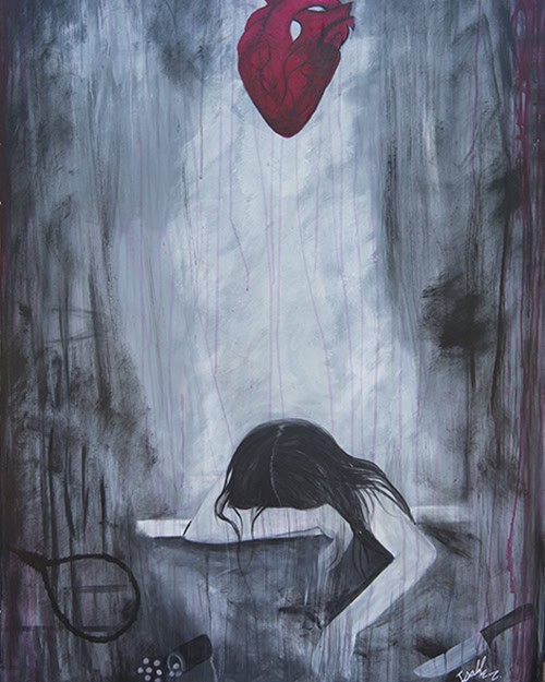 Desicion Acrylic on Canvas Painting by Isabel Zaman